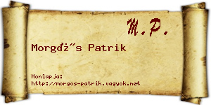 Morgós Patrik névjegykártya